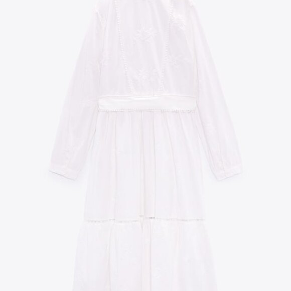 TRIMMED MIDI DRESS - Picture 6 of 8